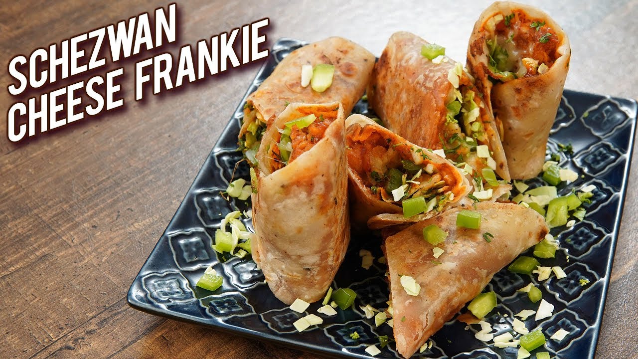 Schezwan Cheese Frankie - How To Make Schezwan Frankie At Home - Street Style Veg Frankie - Bhumika | Rajshri Food