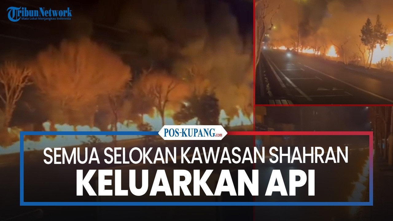Semua Selokan Kawasan Shahran Iran Keluarkan Api