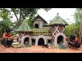 Collect Abandoned Puppy and Build Bamboo House And Mud  For Sad Dog