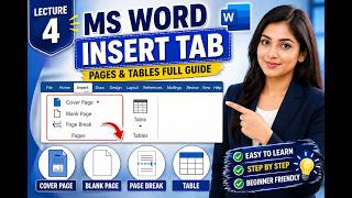 Learn Insert Tab in MS Word | Pages & Table Easy Explanation