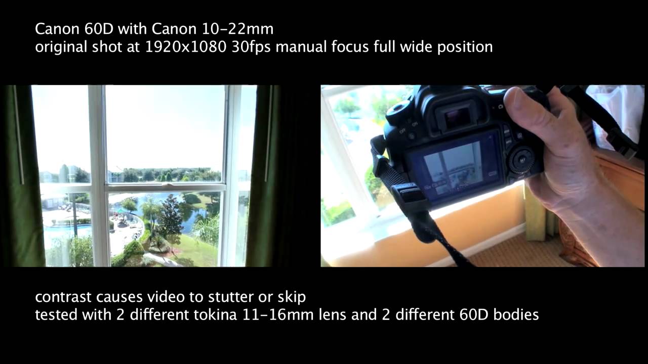 Canon 60D stutter problem with video: 2 camera comparison - YouTube