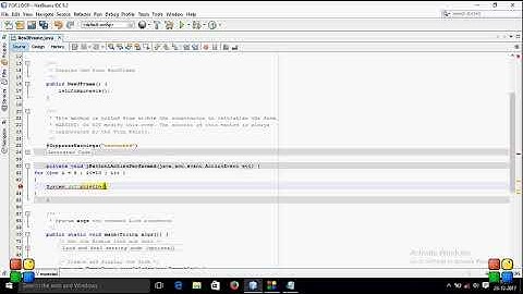 FOR LOOP IN JAVA WITH NETBEANS IDE