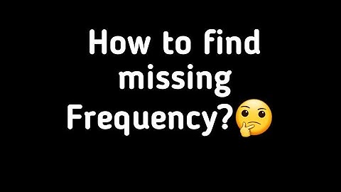FINDING A MISSING FREQUENCY || MEDIAN GIVEN ||