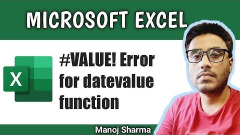 Value error for DATEVALUE function in Excel