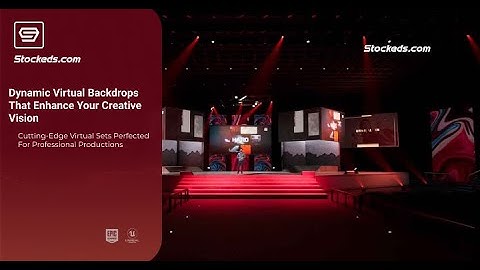 STAGE MYUU6 | DMX | unreal engine corporate virtual set | integrated with aximmetry