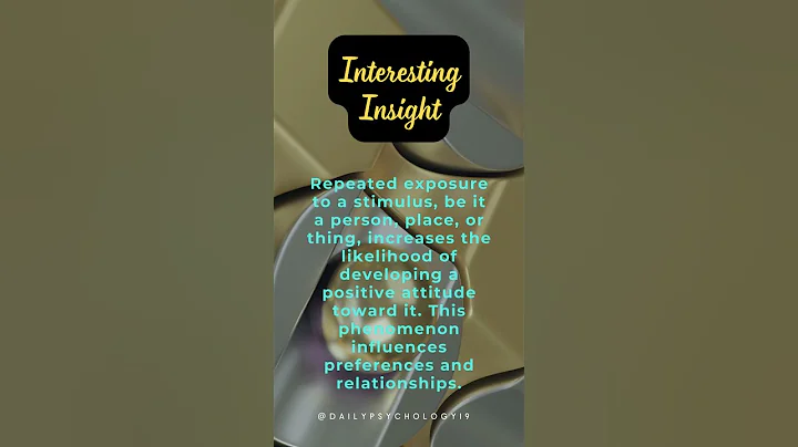 Familiarity & Fondness: The Psychology of the Mere Exposure Effect! 🔄❤️