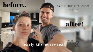 EARLY KITCHEN REVEAL {travel reset ditl vlog}