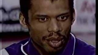 Chick Hearn with Kareem Abdul-Jabbar (4/5/84)