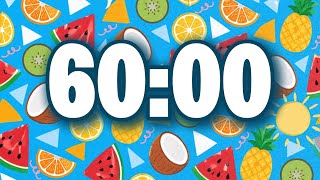 60 Minute Tropical Fruit Classroom Timer with Steel Drum Alarm