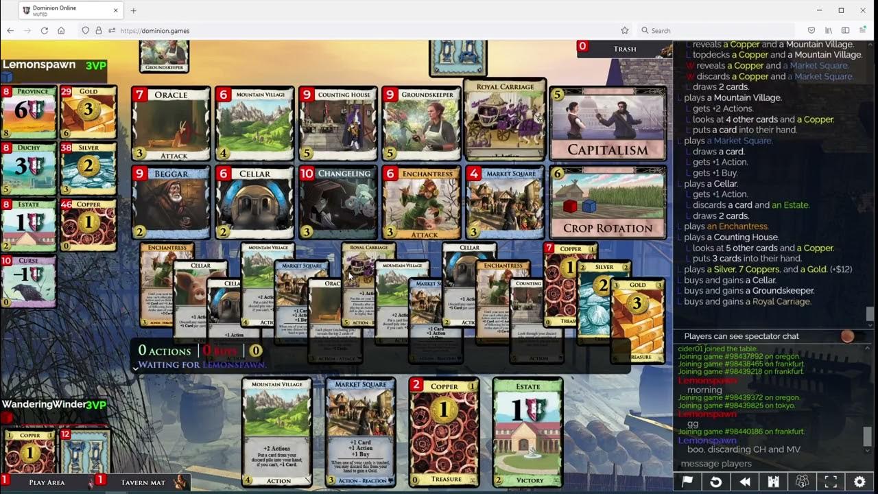 This is why Dominion is great! Counting House Without A Combo vs Lemonspawn YouTube
