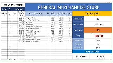 Sari Sari Store Excel POS SYSTEM