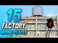 FREE FIRE FACTORY HIDDEN PLACES | TOP 15 HIDING PLACES IN FACTORY - RANK PUSHING TIPS AND TRICKS