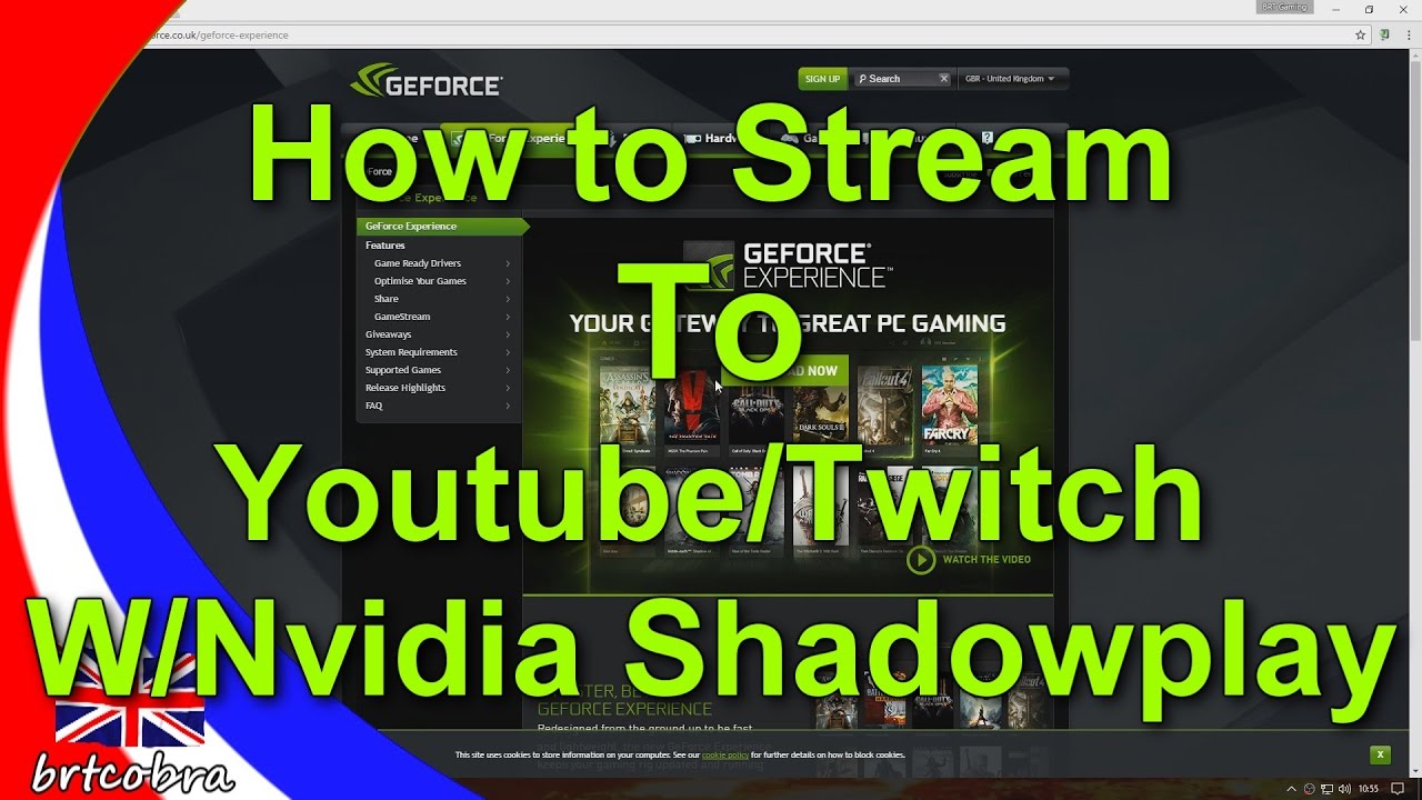 How To Stream To Youtube With Nvidia Shadowplay Youtube