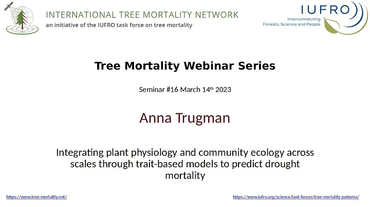Integrating plant physiology and community ecology across scales by Anna Trugman