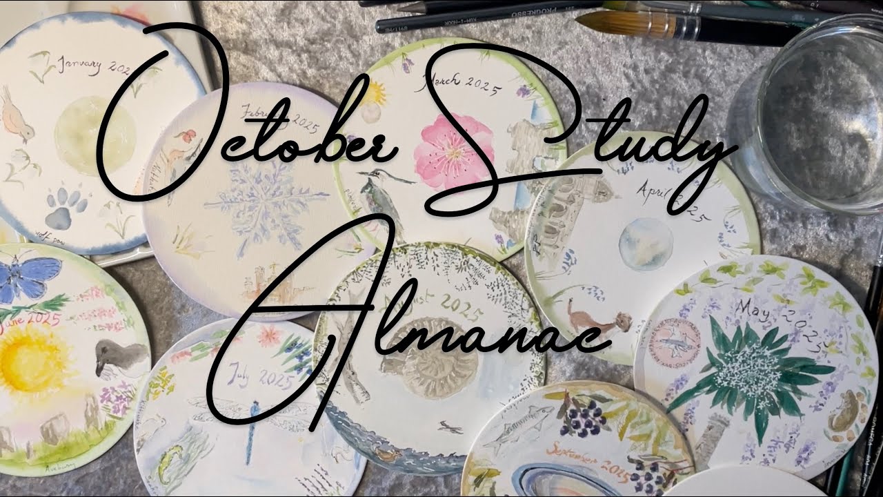 Study Almanac🍁October [ASMR] painting, writing, nature, history - YouTube