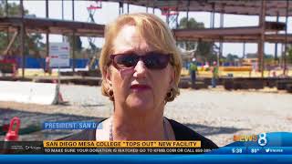 KFMB-SD: San Diego Mesa College "Tops Out" New Facility