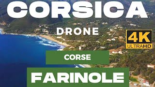 ⛱️CORSICA(Corse) - FARINOLE Plage(Beach)🚤⛱🏝 4K | DRONE