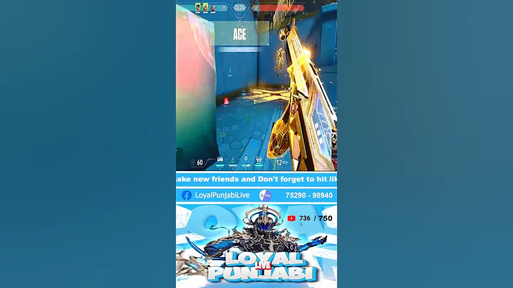 ACE 🔥 1v5 😯🤯 Champions VANDAL 2025 + Phoenix #punjabishort #valorant #shorts #short #valorantshorts