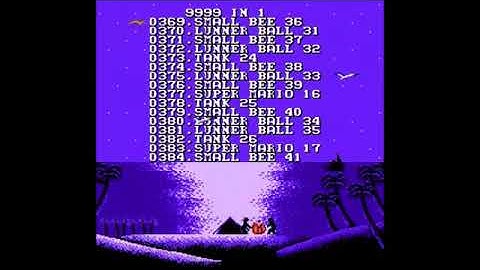 8-bit 9999 in 1 Dendi game intro song