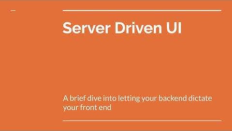 Server Driven UI Henry Hardy