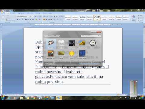 Tutorijal- kako staviti neke gadzete na radnu povrsinu
