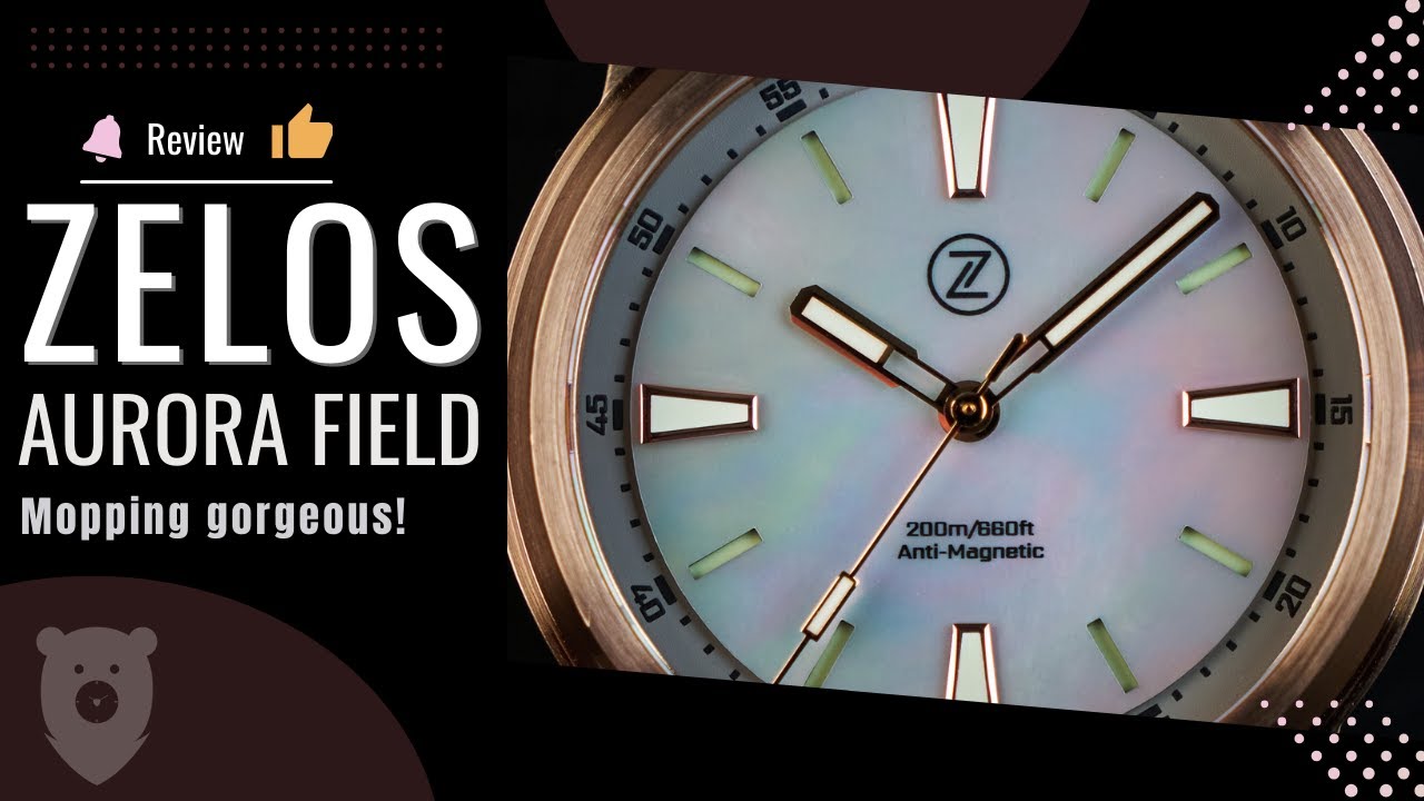 Zelos Aurora Field 38 mm Diver Br Launch Special, Fumé Teal