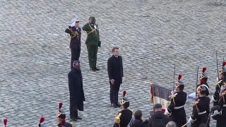 Macron welcomes Nigerian counterpart Bola Tinubu on state visit to France