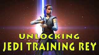 Star Wars Galaxy of Heroes - Unlocking Jedi Training Rey (minimum gear levels)