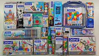Unboxing Ultimate Doms Stationery, Oil Pastel, Wax Crayons, Eraser, Bi-Colour, Pencil, Sketch Max