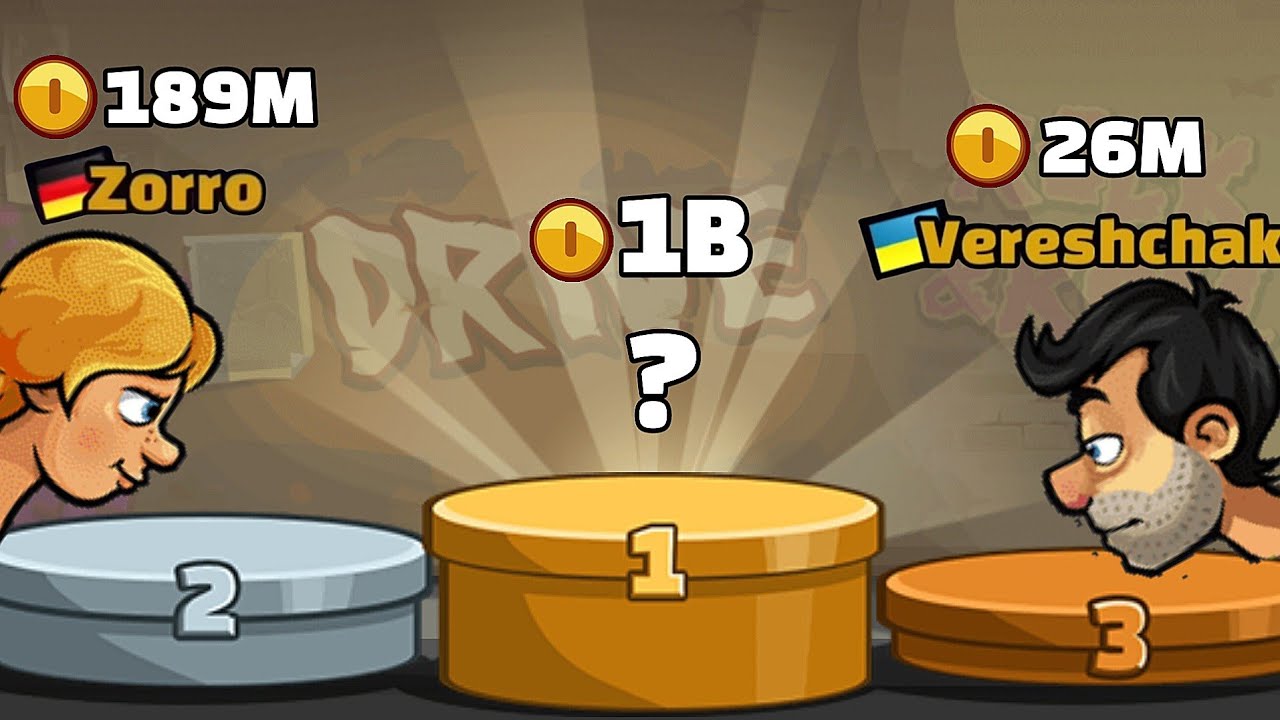 У КАКОГО ИГРОКА БОЛЬШЕ МОНЕТ - Hill Climb Racing 2