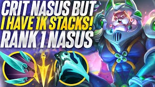 Full-Crit Nasus but I have 1k Stacks on Freshly Buffed Susan! | Carnarius | League of Legends