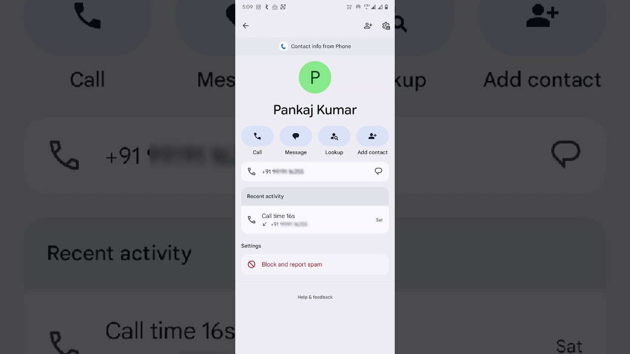 without the number save caller name show, end of 