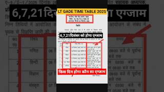 LT Grade time table 2025||LT grade exam time table aa gya 2025||#ltgrade #ltgradeexam2025 #shorts