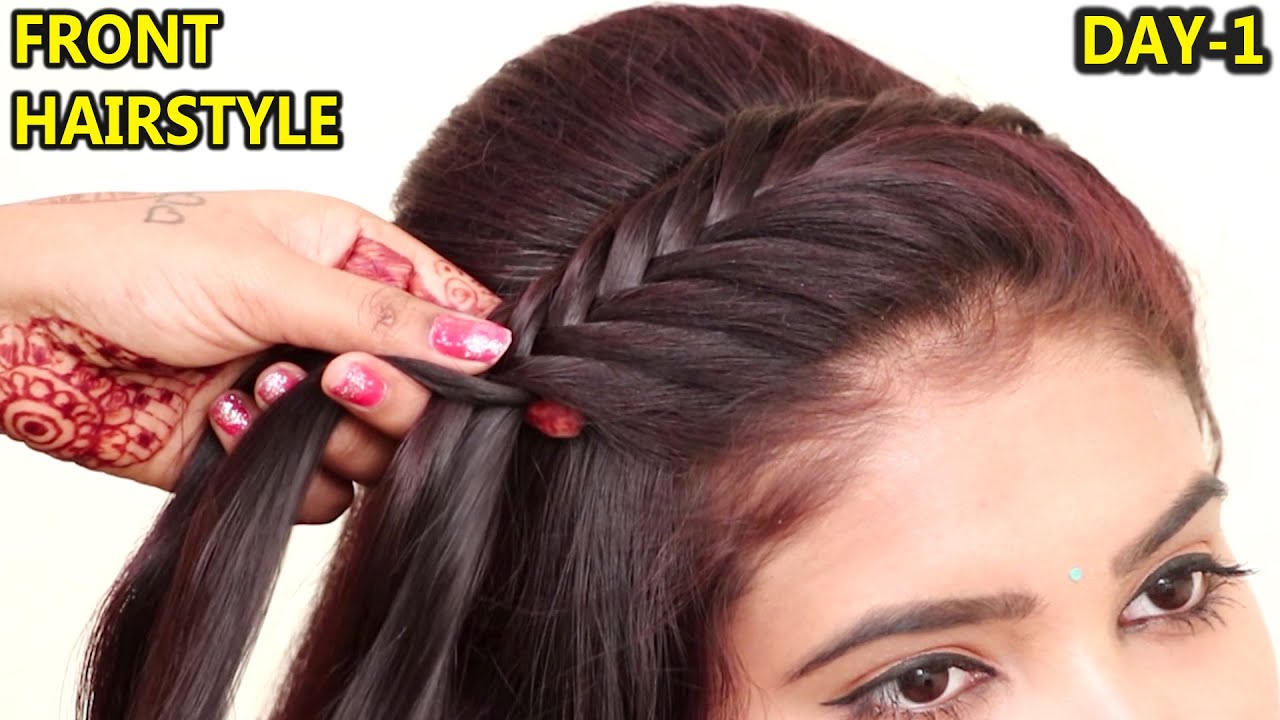 Simple Heart Hairstyles | 3 Different Half Up Half Down Hairstyles | Open Hair Hairstyle Easy