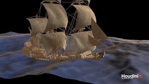 Houdini experiments - Rope Cloth previz