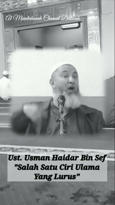 Salah Satu Ciri Ulama Yang Lurus || Ust. Usman Haidar Bin Sef #shorts #ulamalurus