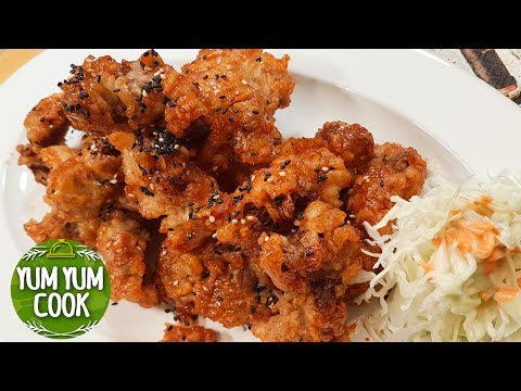 spicy-deep-fried-chicken-gizzards-recipe-|-yumyumcook-닭똥집-이렇게-만들어-먹었다.-튀기고-매콤소스에-무치고-찐-간식