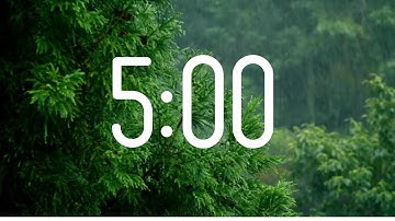 5 Minute Timer with Rain Sounds | Timers