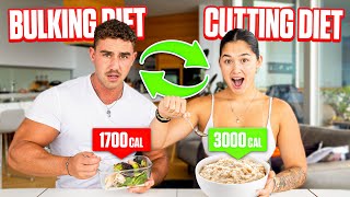 I swapped DIETS with my Girlfriend for 24 Hours! 😱 *bad idea* (ONLY 1700 calories)