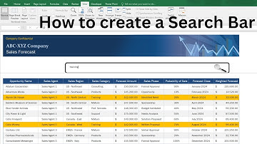 How to Create a Search Bar in Excel