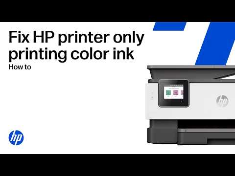 How To Fix Hp Printers That Only Print In Color Ink | Hp Support