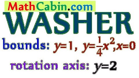 ∫ Volume by Rotation Integration: Washer Method problem #2 ! ! ! ! !