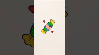 Cute Candy Drawing Easy Tutorial 🍬✨| #shorts #ytshorts #chocolate #viral #trending #easy #colour