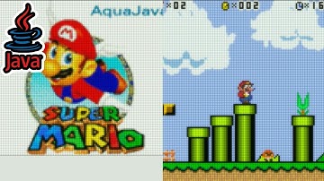 Super Mario version 128x128 AQUAJAVA Java Game Gameplay