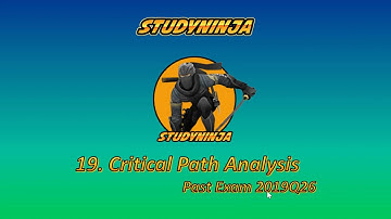 Tutorial on Critical Path Analysis: Maths Standard 2019 HSC Question 26