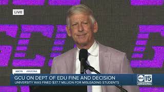 Grand Canyon University on response to Department of Education fine and decision