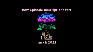 New Episode Descriptions For Amphibia + The Owl House + Tgamm (March 2022)