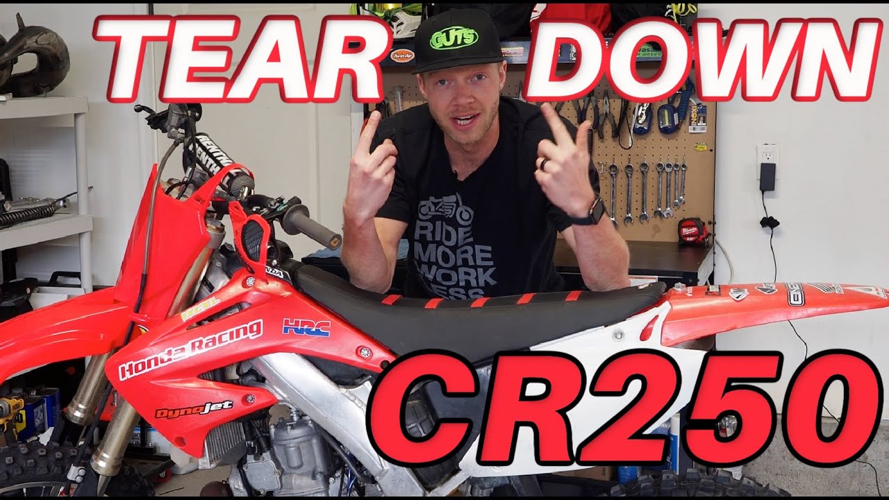 2004 HONDA CR250 Two Stroke Dirt Bike Build TEAR DOWN - YouTube