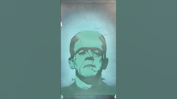 Multi layer stencil art #shorts