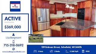 Active in 129 Erdman Street, Schofield, WI 54476 Contact me for a showing!
